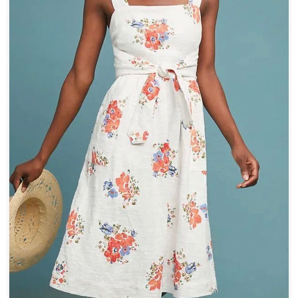 Anthropologie Meadow Rue Ingalls Tie Waist Dress